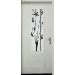 باب بتصميم زخرفة الازهار